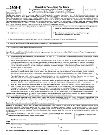 Preview of 4506-T Form