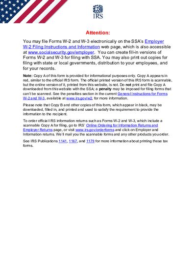 Preview of W-2 Form